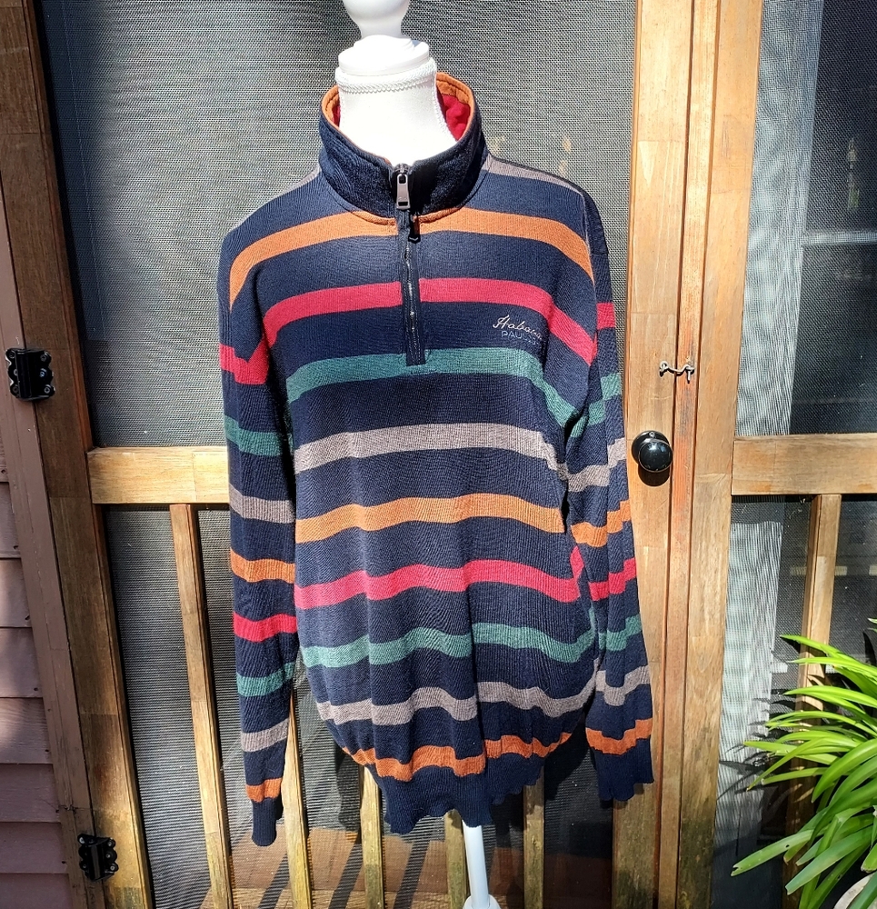 Paul & Shark Yachting Men's Quarter-zip Wool Sweater